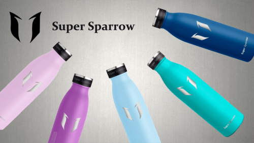 スリムなのに大容量、デザインと機能性も追求したボトル|Super Sparrow
