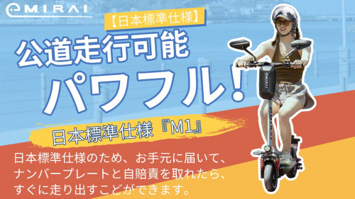 【日本規格】公道走行可能、パワフル！日本仕様で実用的な『M1』電動キックボード